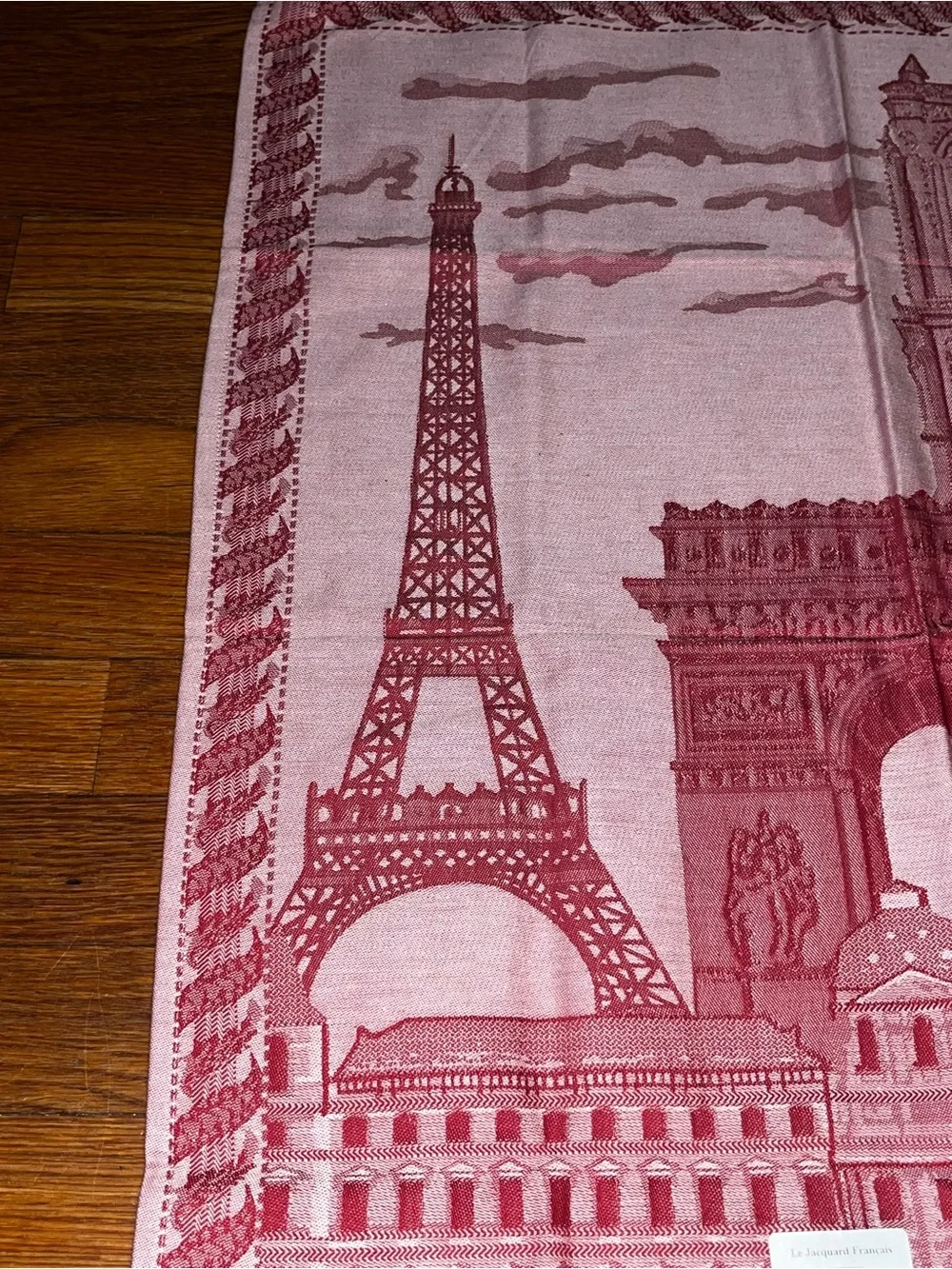 New Le Jacquard Francais Paris Cotton Dish Towel 60 x 80 cm Red Rectangular